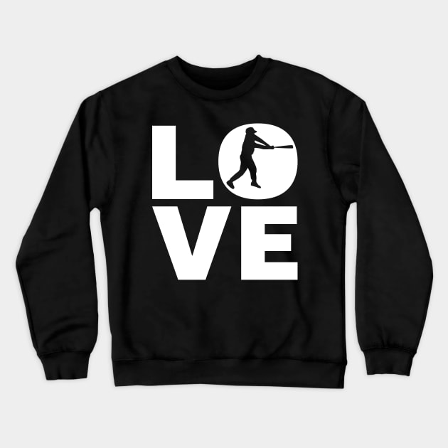 Love Baseball Gift For Baseball Players Crewneck Sweatshirt by OceanRadar